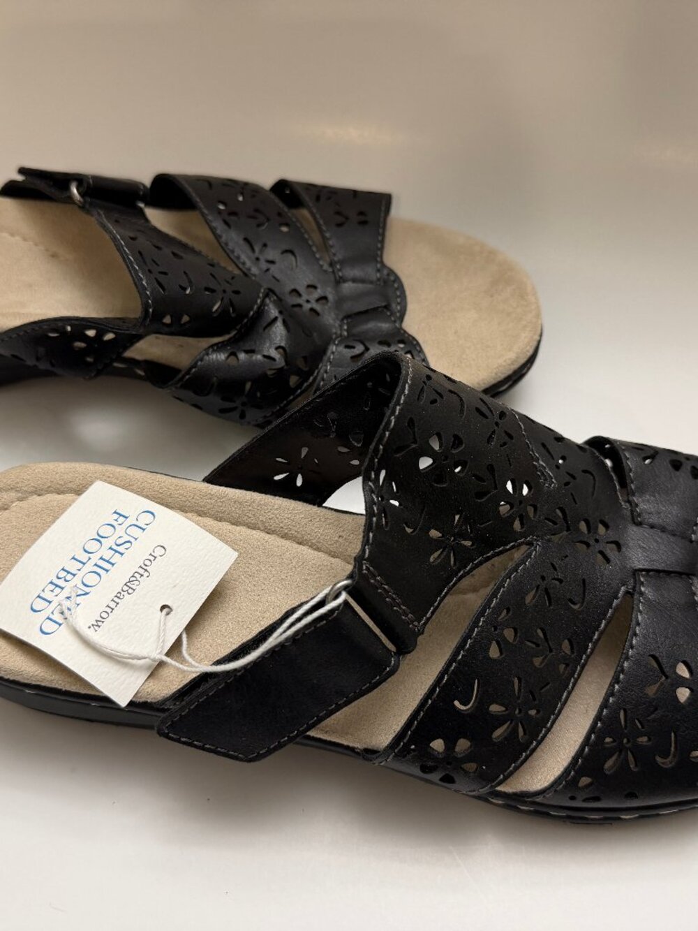 Croft & Barrow Women’s Cushioned 2” Heel Sandals – Black/Tan | Size 10M | NWT - Picture 11 of 13